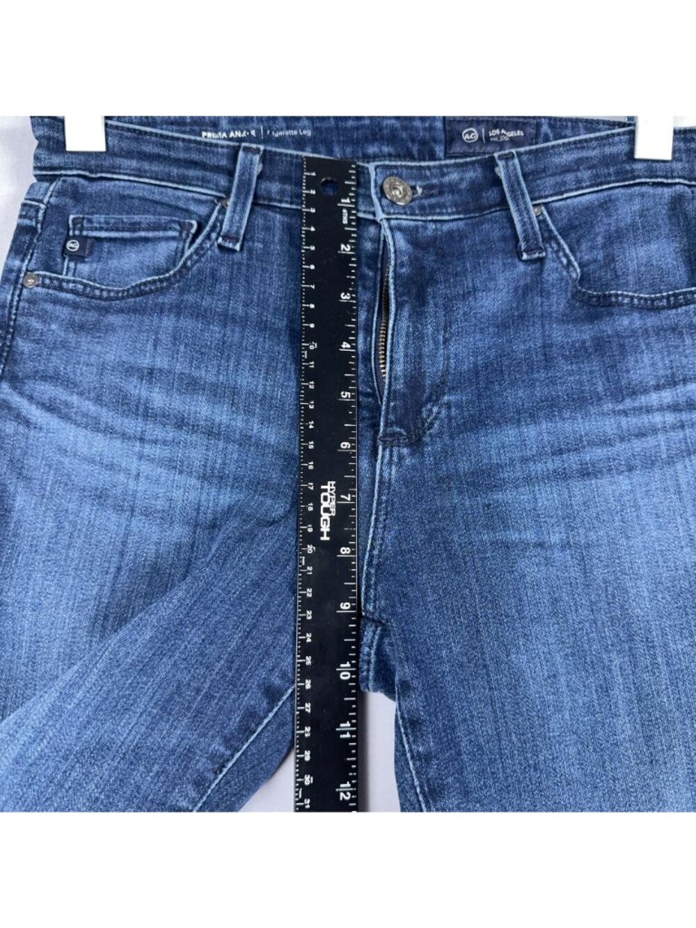 AG Adriano Goldschmied Prima Ankle Cigarette Jeans Size 27 Blue Dark Wash - Picture 10 of 13